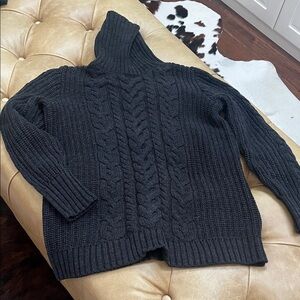 GAP Women’s Charcoal Turtleneck Sweater, medium tall